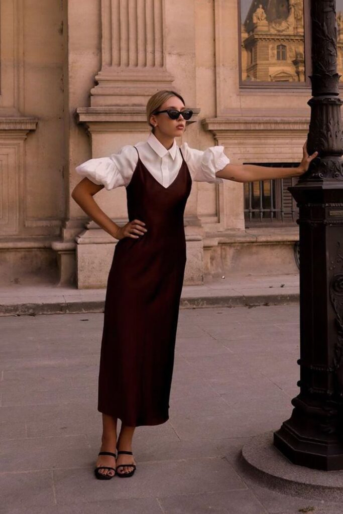 dress over shirt