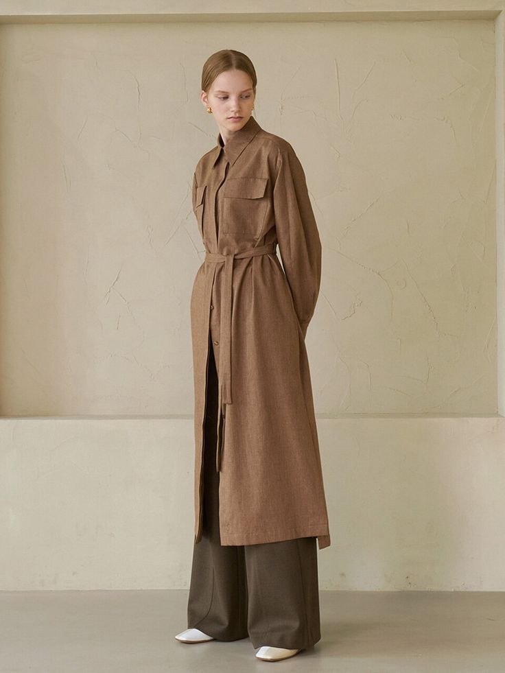 shirtdress layered with pants