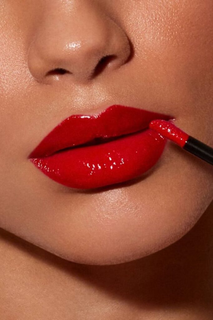 glossy red