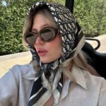 silk scarves and oversized sunglasses