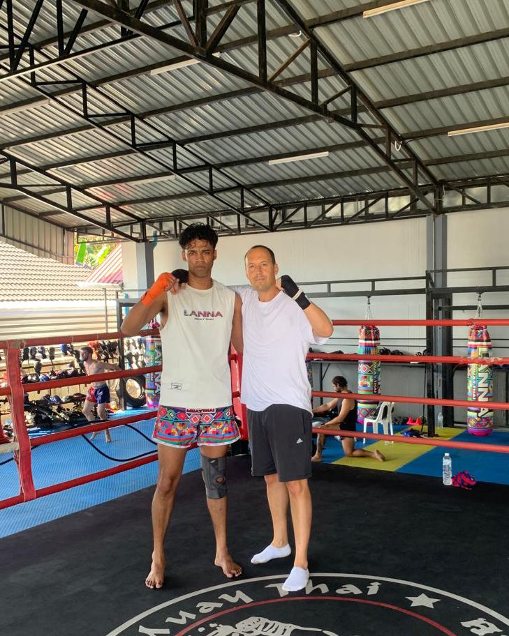 Babil Khan trains in Muay Thai
