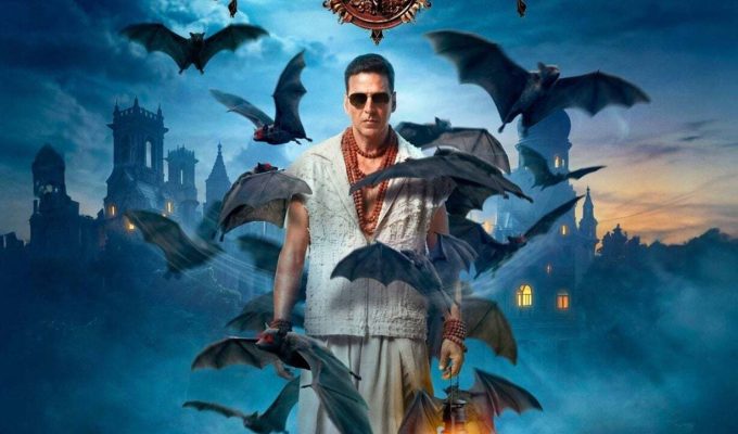 Bhooth Bangla poster with Akshay Kumar in the haunted palace