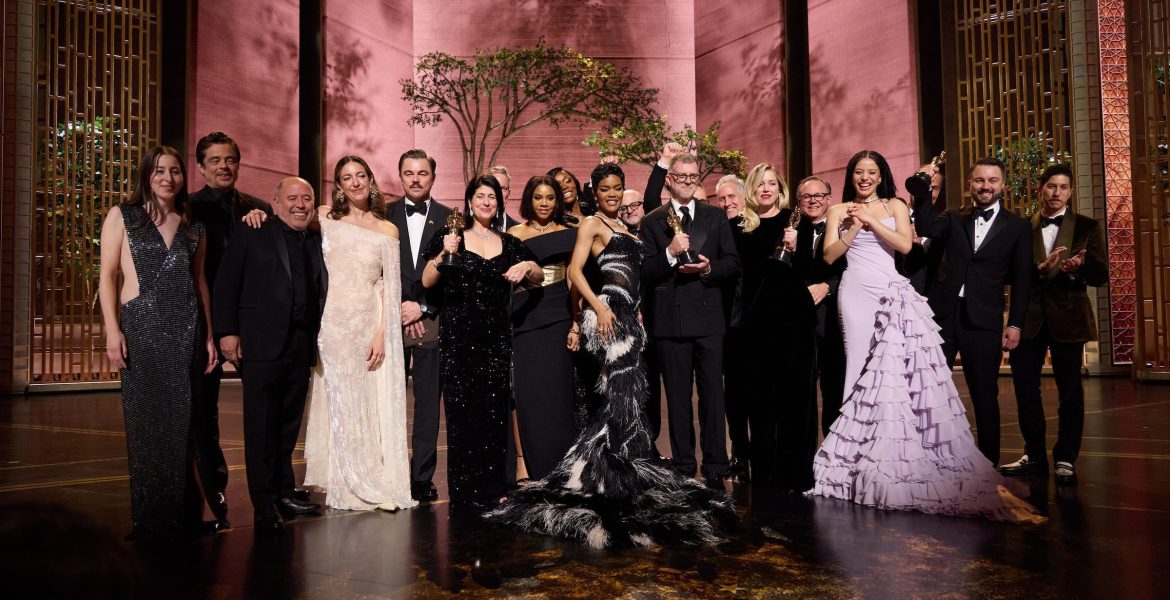 Oscars 2026 winners on stage at the Dolby Theatre for One Battle After Another