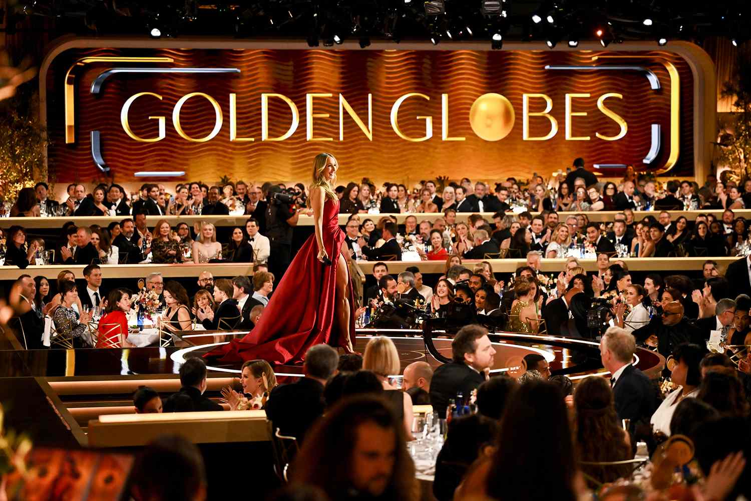 Golden Globes 2026 winners on stage at the 83rd ceremony at The Beverly Hilton
