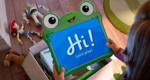 Toy Story 5 poster with Woody, Buzz and the Lilypad tablet