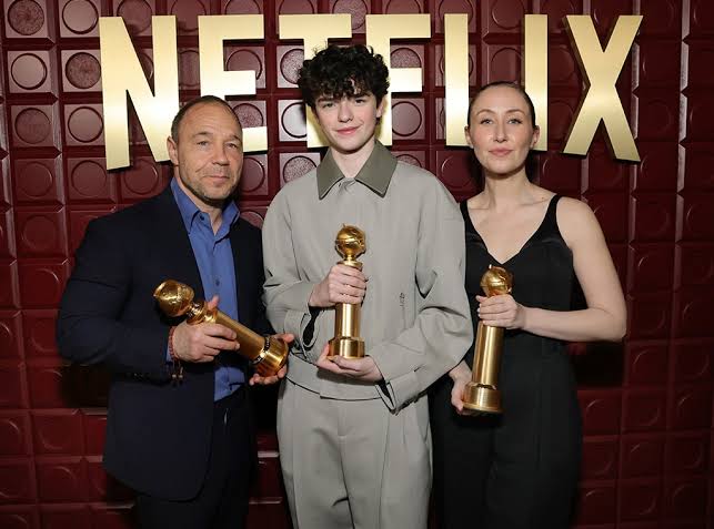 Stephen Graham and Owen Cooper of Adolescence, two of the Golden Globes 2026 winners