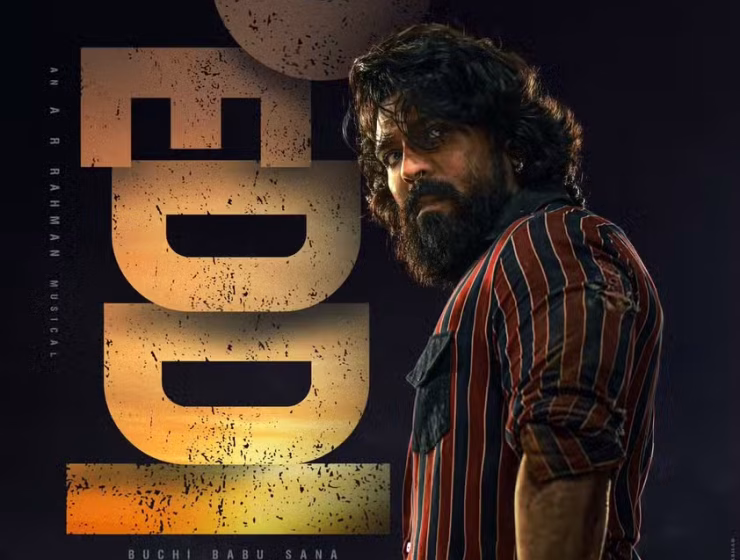 Peddi movie poster with Ram Charan as Peddi